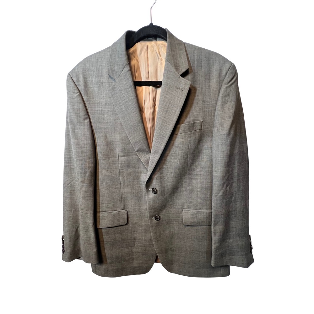 Ralph Lauren Mens 40R Brown Gray Plaid Wool Two Button Blazer‎ Sport Coat